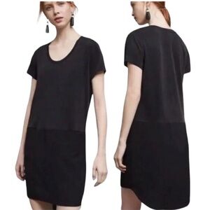 Anthropologie Dolan Left Coast Collection Loren Black Dress, Sz L - Lagenlook